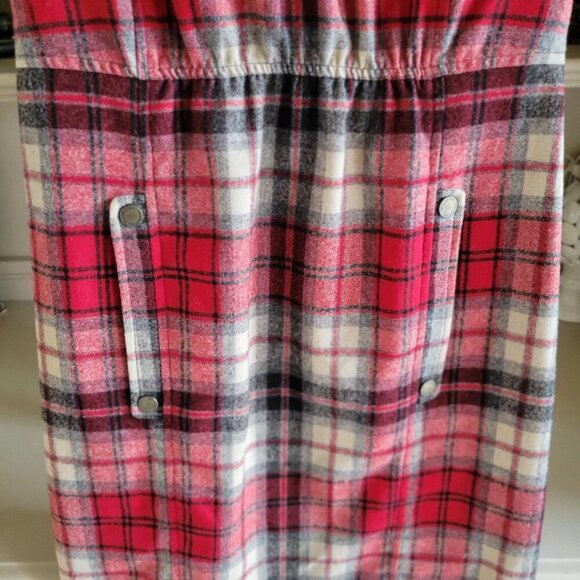 Pendleton Dress Adult Red Plaid Wool Portland Collection USA Open Back-XS - Picture 7 of 9